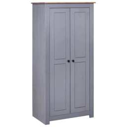 Wardrobe Grey 80x50x171.5 Cm Solid Pine Panama Range Vidaxl