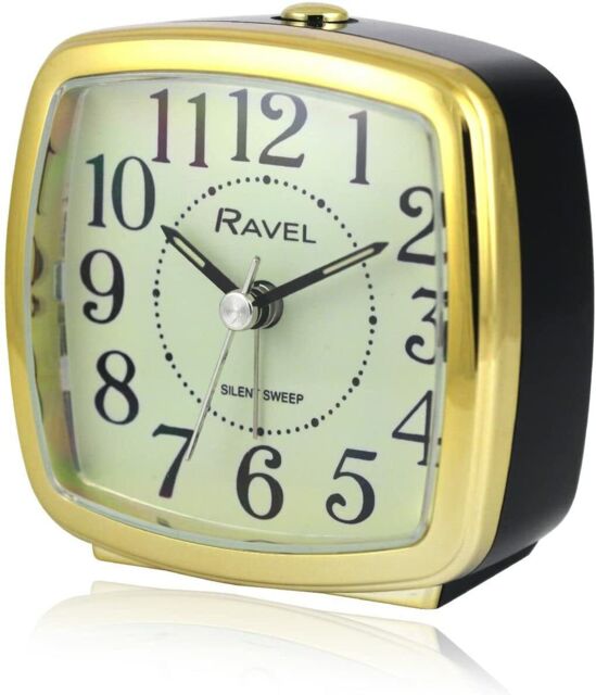 Ravel - Retro Styled Small Size Bedside Quartz Alarm Clock - Rc041