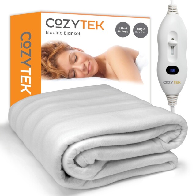 Single Electric Blanket 135 X 65cm, Soft Polyester Electric Blanket