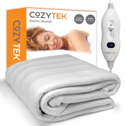 Single Electric Blanket 135 X 65cm, Soft Polyester Electric Blanket