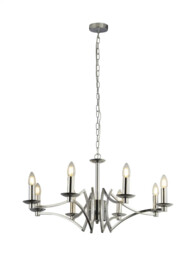 Ceiling Light Silver Ascot 8 Polished Chrome Searchlight 41312-8cc
