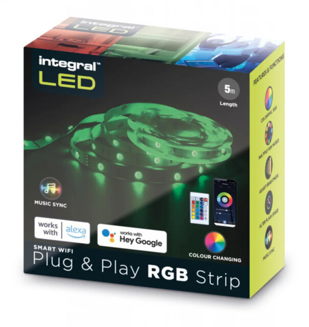 Led Tape Rgb Colour Changing Kit Wifi Ip20 10mm X 5m Smart Integral