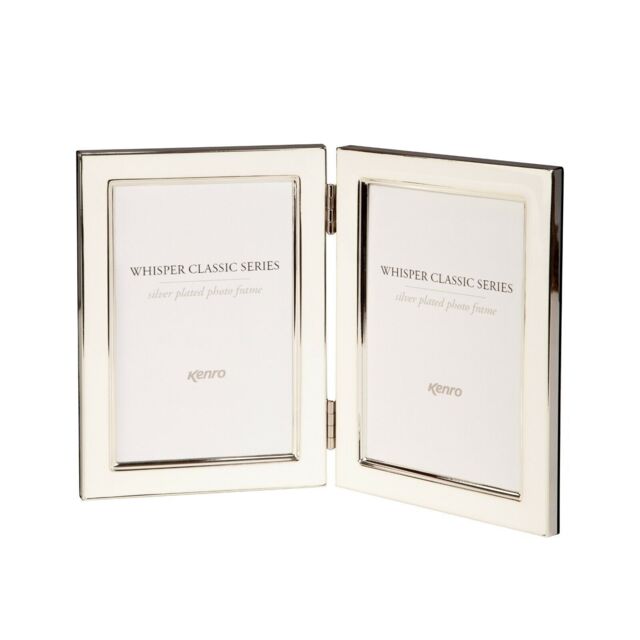 Kenro Whisper Classic White Silver Plated Picture Photo Frame With
