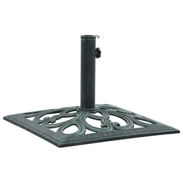 Umbrella Base Green 12 Kg 49 Cm Cast Iron Vidaxl