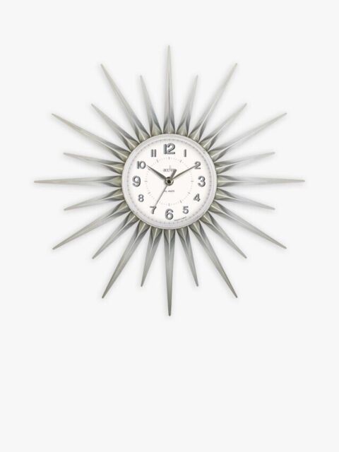 Acctim Stella Spokes Analogue Quartz Wall Clock, 44cm, Chrome - Rrp