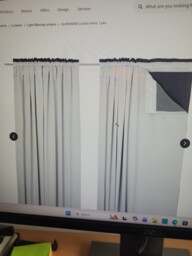 Ikea Glansnava 1 Pair Light Grey Room Darkening Curtain Liners 143 X