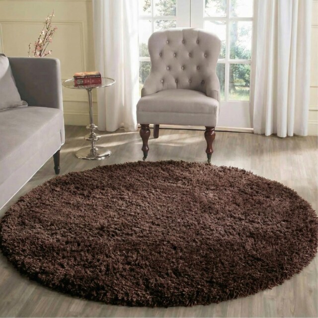 Shaggy Rugs Circular Round Rugs Living Room Soft Pile