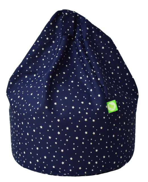 Large Navy Stars Bean Bag With Beans By Bean Lazy