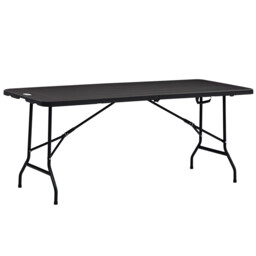 Outsunny Outdoor Dining Table For 6, Folding Garden Dining Table