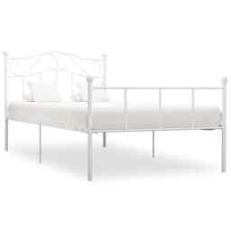 Bed Frame White Metal 100x200 Cm Vidaxl