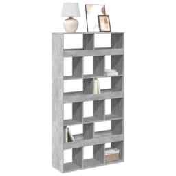 Bookcase Concrete Grey 100x33x187.5 Cm Engineered Wood Vidaxl