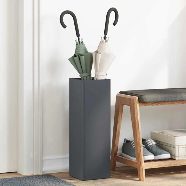 Umbrella Stand Anthracite 15.5 X 15.5 X 49 Cm Steel Vidaxl