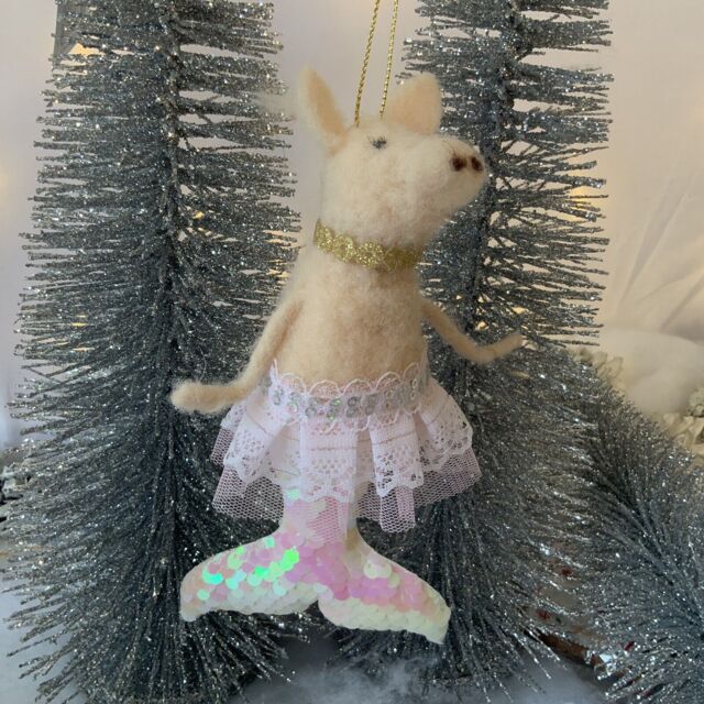 Merpig Pig Decoration Gisela Graham Mermaid Felt Christmas Tree