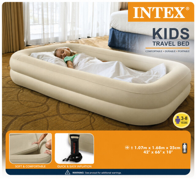 Intex Kids Travel Bed Set 66810np Inflatable Air Bed With Hand Pump