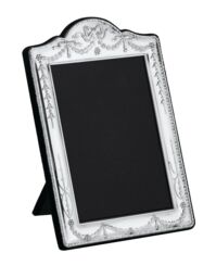 "Carrs - Sterling Silver Photo Frame Swag & Bow Design Velvet Back - 5"""