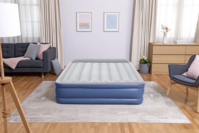 Inflatable Queen Airbed, Bestway Tritech W/ Air Pump & Carrying Bag