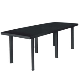 Garden Table Anthracite 216x90x72 Cm Plastic Outdoor Dining