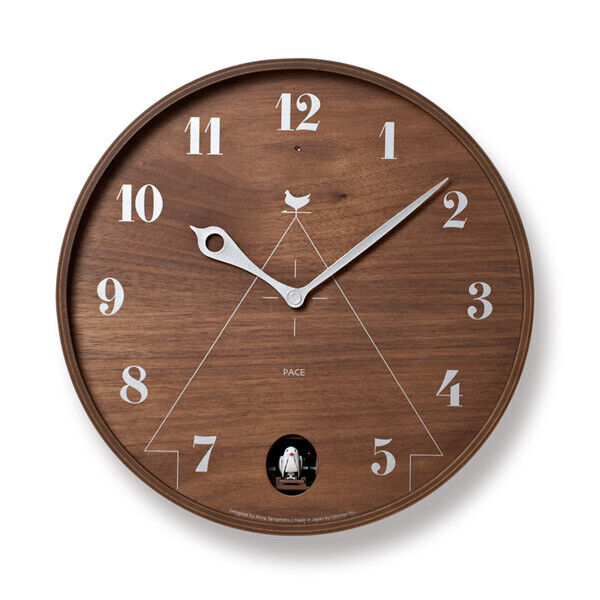 Lemnos Pace Brown Lc11-09 Bw Brown Wall Clock From Jp