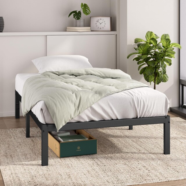 Zinus Elias 3ft Single Bed Frame With Storage Space Underneath Single,