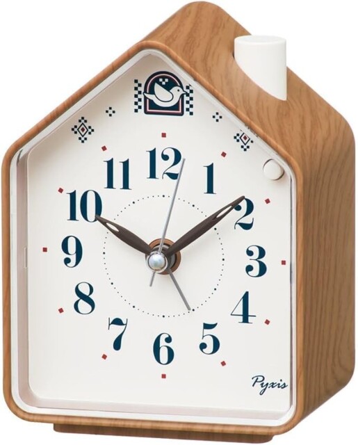 Seiko Clock Alarm Clock Table Clock Analog Brown Wood Grain 110 X 86 X
