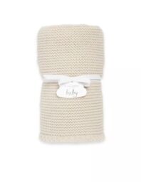 Katie Loxton Cream Knitted Baby Blanket Rrp £24.99