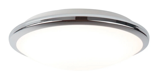 Ceiling Light Silver Knutsford Led Ip44 Chrome 300mm Searchlight
