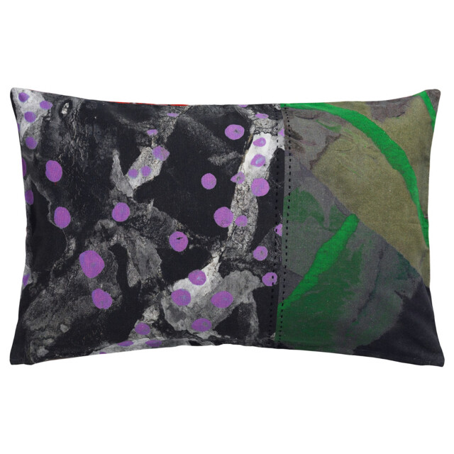 Ikea Annanstans Handmade Cushion Cover, 65x40cm, Green/red/purple,