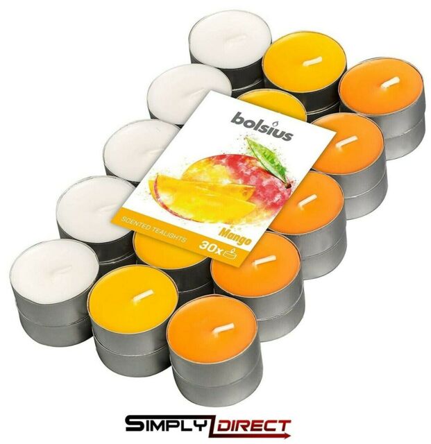 Bolsius Scented Tealights Candle 4hrs Burning Time Pack Of 30 Varied