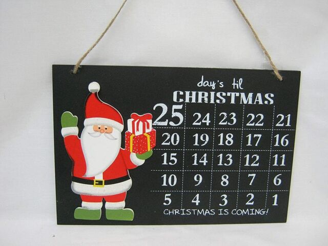 Cb Imports Hanging Advent Chalk Board Santa Christmas Is Coming