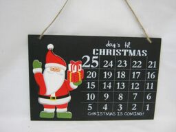 Cb Imports Hanging Advent Chalk Board Santa Christmas Is Coming