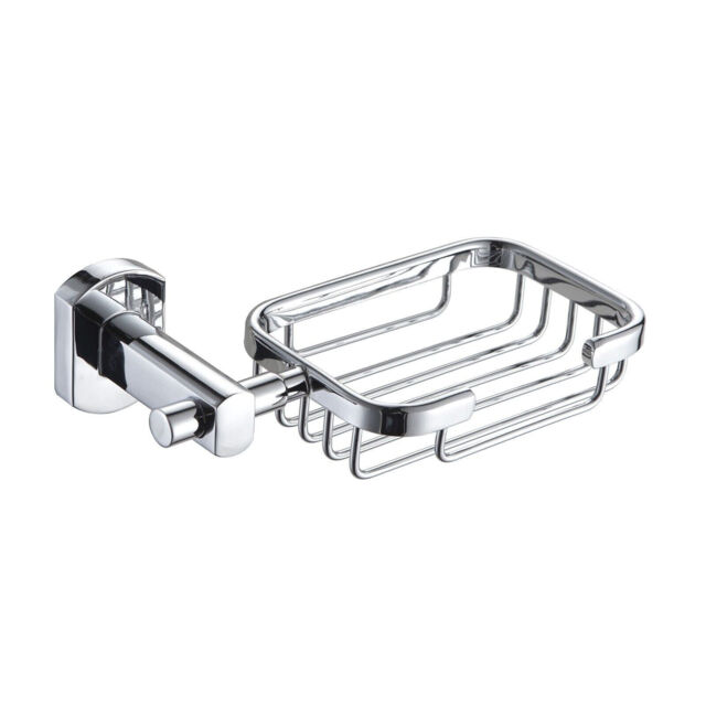 Showerdrape Admiralty Modern Chrome Glass Wall Mounted Soap Basket