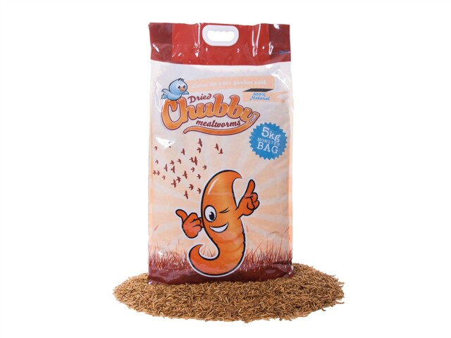 Chubby Dried Mealworms Wild Bird Food High Protein Garden Birds