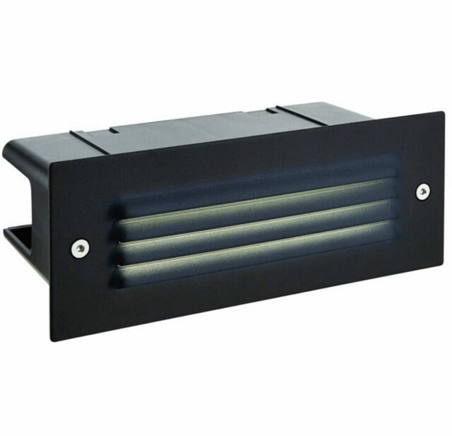 Saxby Seina Louvre Outdoor Garden Led Brick Light Black Waterproof