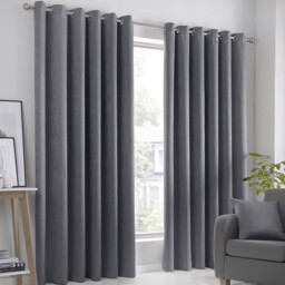 Fusion Strata Woven Eyelet Lined Curtains