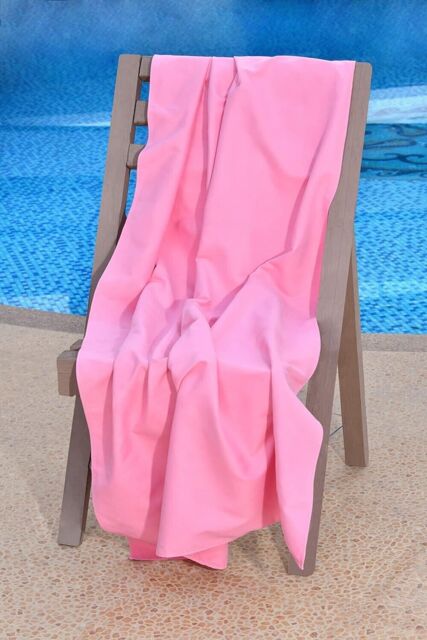 Sleepdown Quick Dry Beach Towel In Pink Or Aqua Blue(please Select)