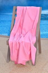 Sleepdown Quick Dry Beach Towel In Pink Or Aqua Blue(please Select)