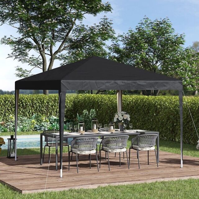 Outsunny 3 X 3m Garden Pop Up Gazebo Marque Party Tent Wedding Canopy