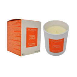 Clarins Tonic Citrus Scented Candle Glass Jar 180g 6.4 Oz 40 Hours