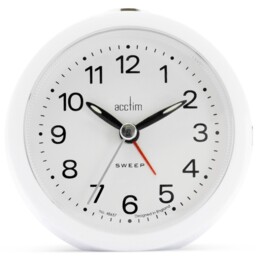 Acctim Elana Analogue Alarm Clock Non Ticking Sweep Quartz Luminous