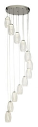 Ceiling Light Silver Cyclone 12 Led Chrome Clear Glass Searchlight