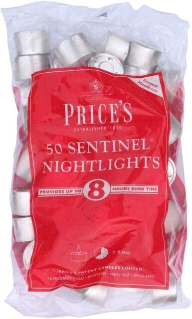 2x Price's Nightlights Unscented Tea Light Candles Pack Of 50
