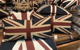 Vintage Union Jack Large Cushions X2 By Woven Magic ( T/d 30x15in