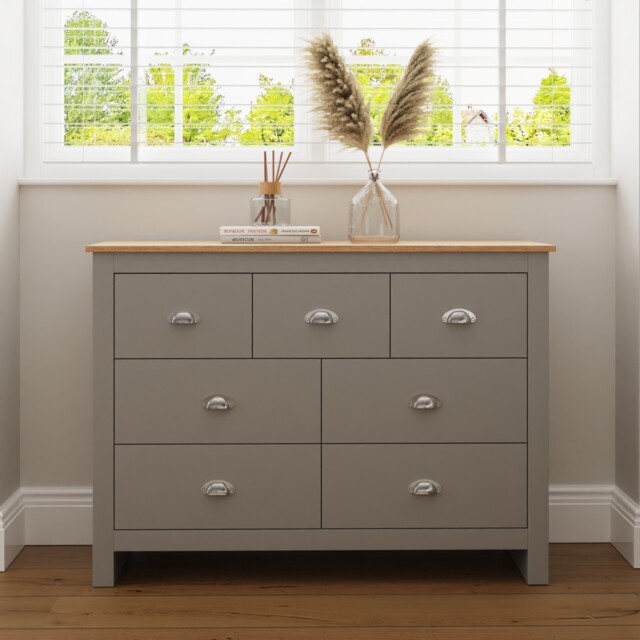 Lancaster Merchants Chest Sideboard 7 Drawer Storage Cabinet Hallway