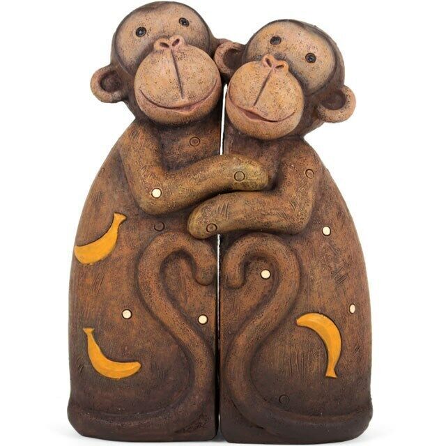 Cute Hugging Resin Monkeys Statue Home Ornament Gift Free Postage