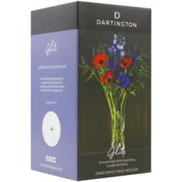 Dartington Glitz Medium Dragonfly Vase Sparkling Crystals Hand