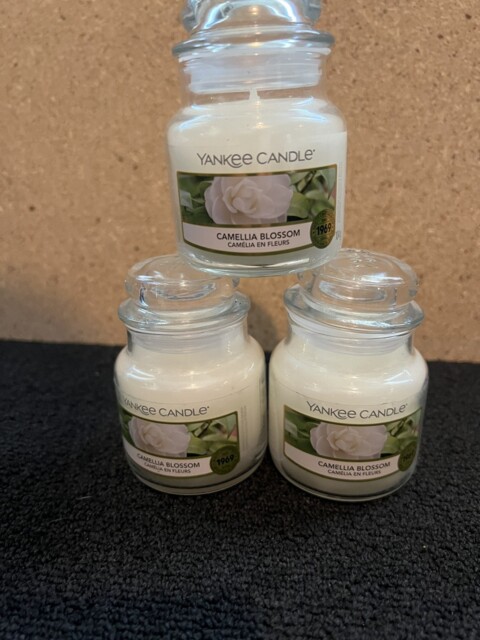 3x Yankee Candle Home Inspiration Camellia Blossom Small Container Jar