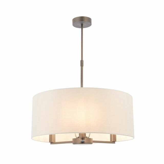 Endon Daley 3 X 40w E14 Pendant Ceiling Antique Bronze & Marble Faux