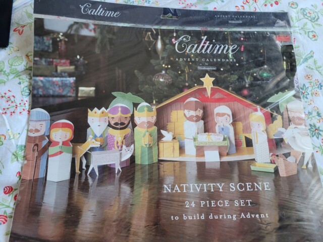 Nativity Scene 24-piece Set To Build During Advent Calendar Caltime