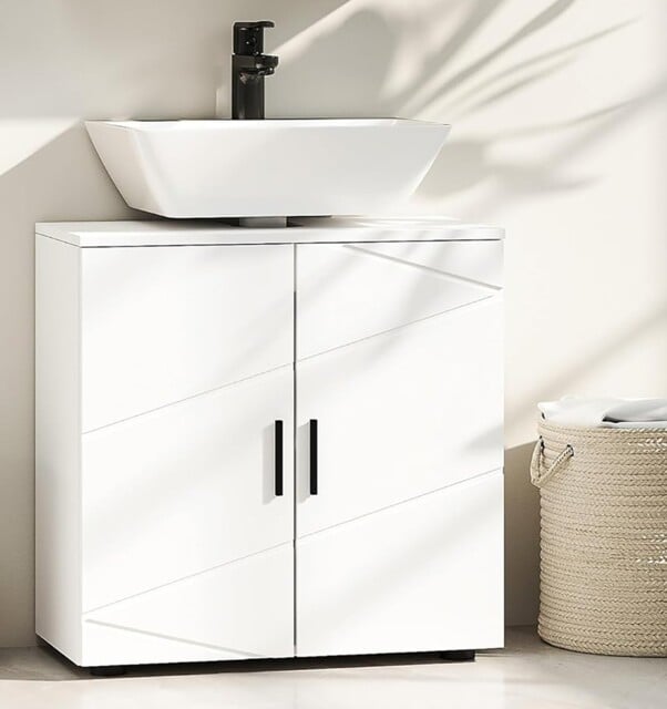 Bathroom Vanity Unit Cabinet Pedestal Countertop Basin Sink Storage