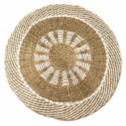 Hand-woven Round Seagrass Rug - 100cm - Eco-friendly Natural Brown Mat